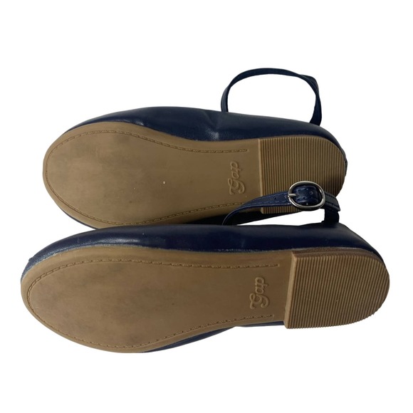 Gap Navy Blue Uniform Ankle Strap Flat Sandals Size 10 Toddler Girls - Picture 7 of 8